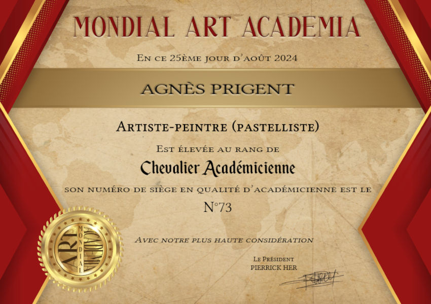 Mondial Art Academia chevalier 73 pour Agnès Prigent