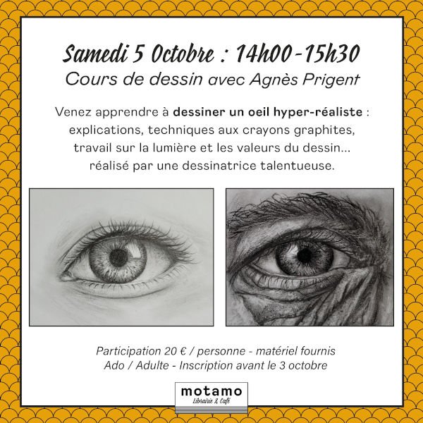 Cours de dessin avec Agnès Prigent à Anse 69480 à Motamo