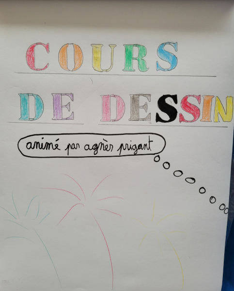 dessin enfant élève de Limas 69400 du cours de Agnès Prigent