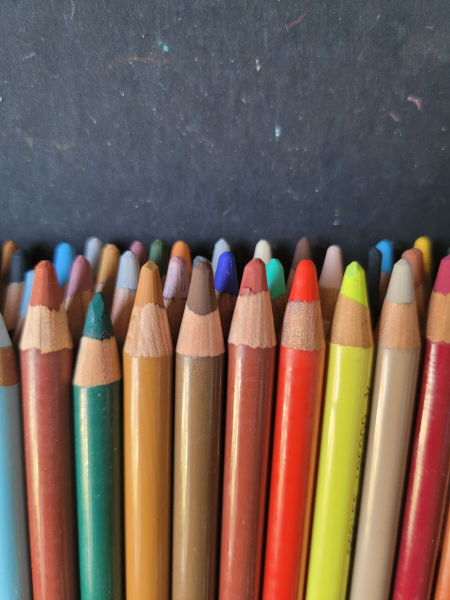photos de crayons pastels secs