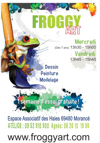 Cours de dessin peinture modelage par Agnès Prigent artiste peintre nouveau cours à Morancé avec FROGGY ART LYON